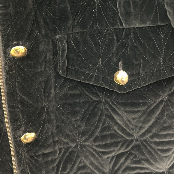 Vintage Escada Black Oversized Velvet Quilt Jacket, by Margaretha Ley, Size M/L - Picture 10 of 15
